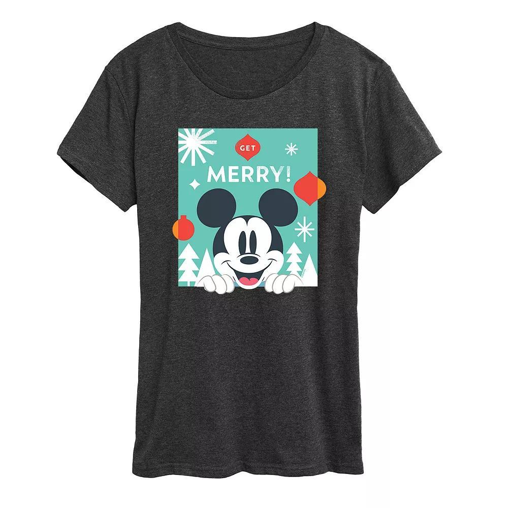 Disney's Mickey Mouse Women's Get Merry Graphic Tee, Girl's,  Product Image