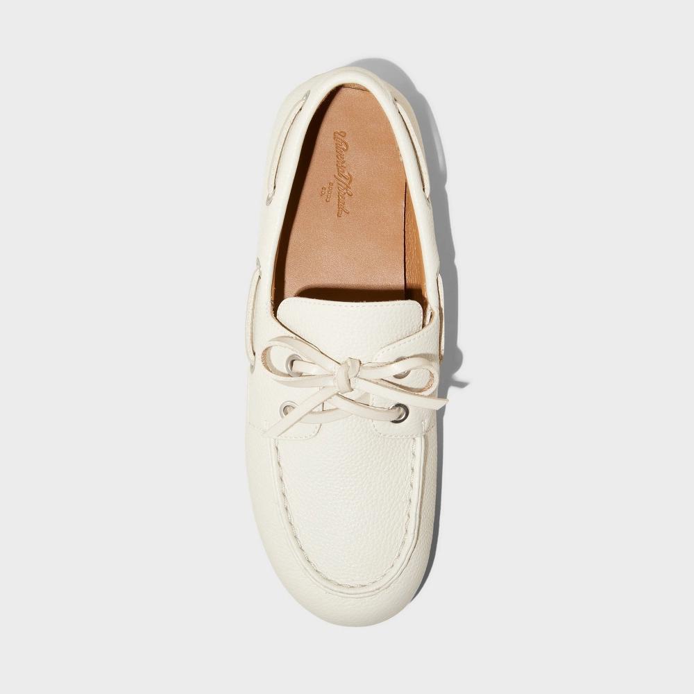 Womens Midge Boat Shoe Flats with Memory Foam Insole - Universal Thread Off-White 9.5 Product Image