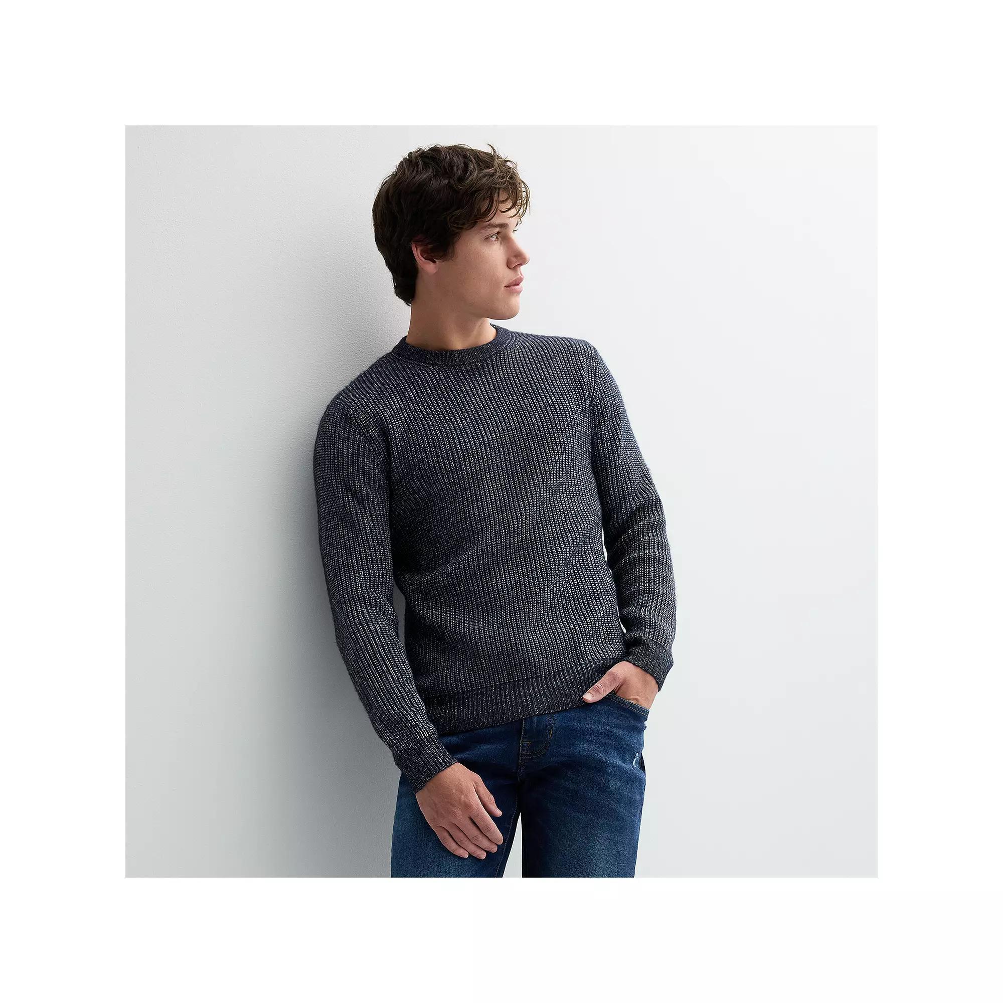 Men's Retrofit Textured Crewneck Sweater, Size: XL, Blue Product Image