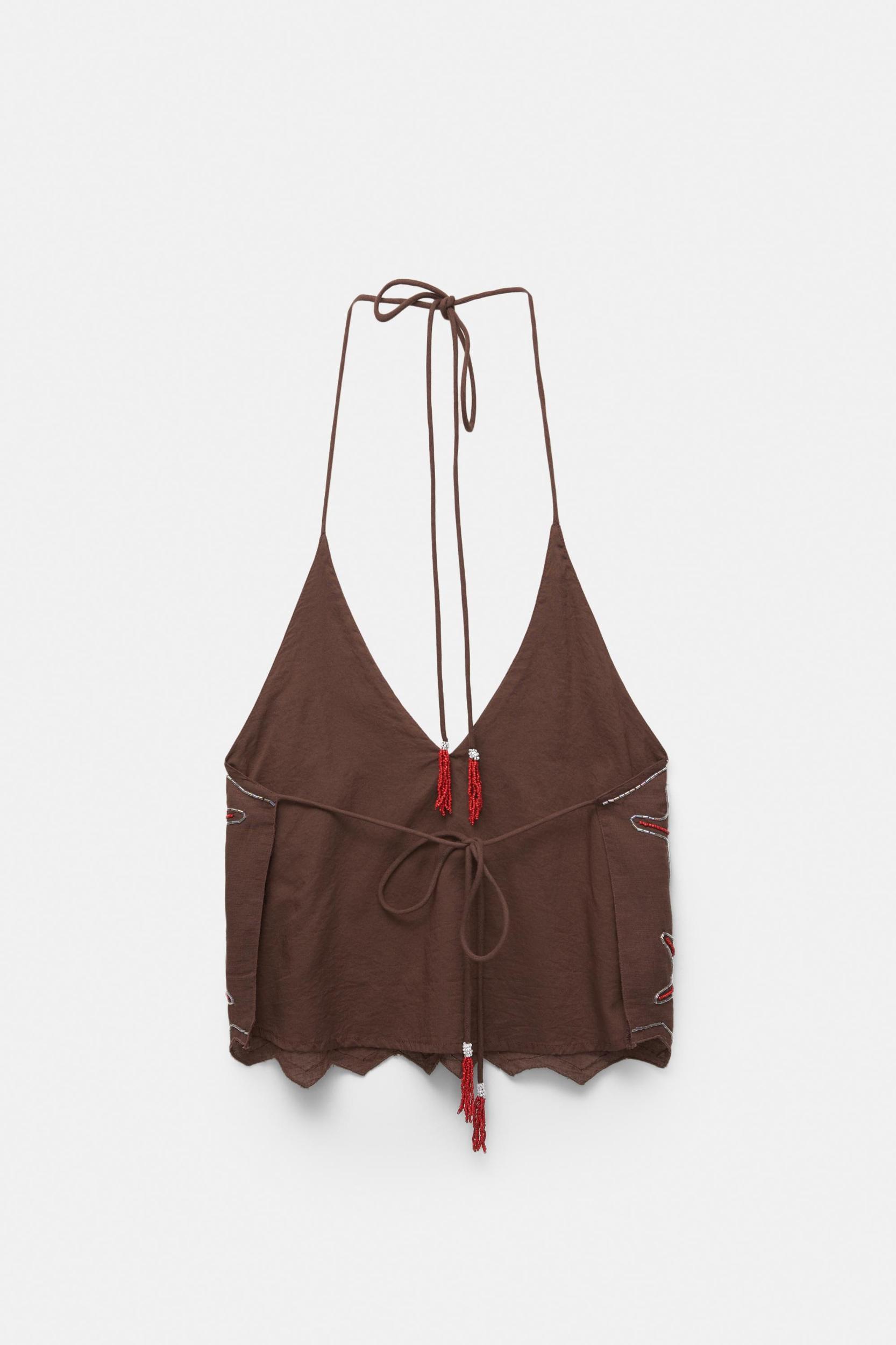 Beaded halter top Product Image