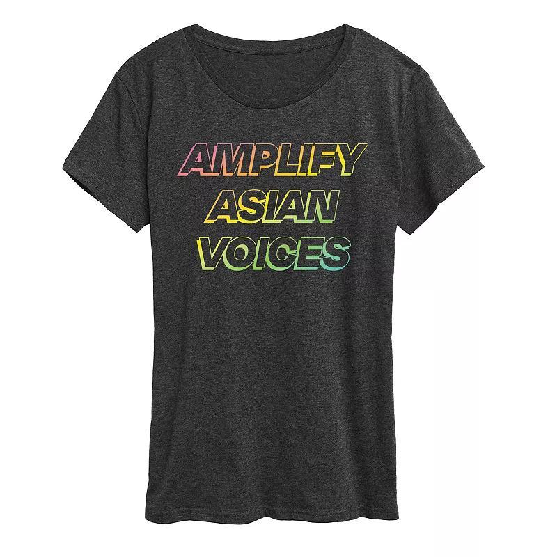 Women's Amplify Asian Voices Graphic Tee, Size: Large, Heather Grey Product Image