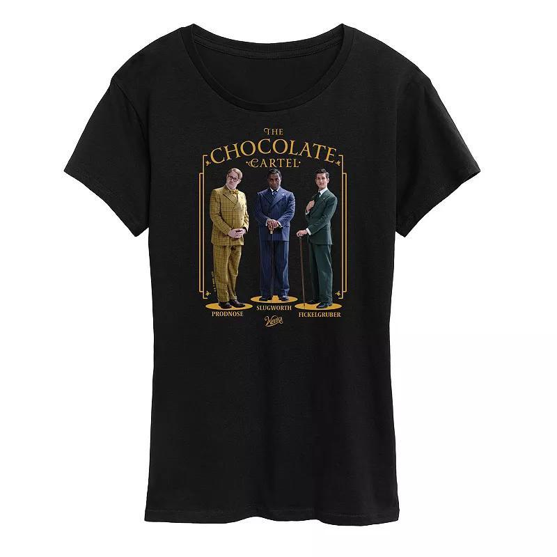 Women's Wonka The Chocolate Cartel Graphic Tee, Size: Large, White Product Image