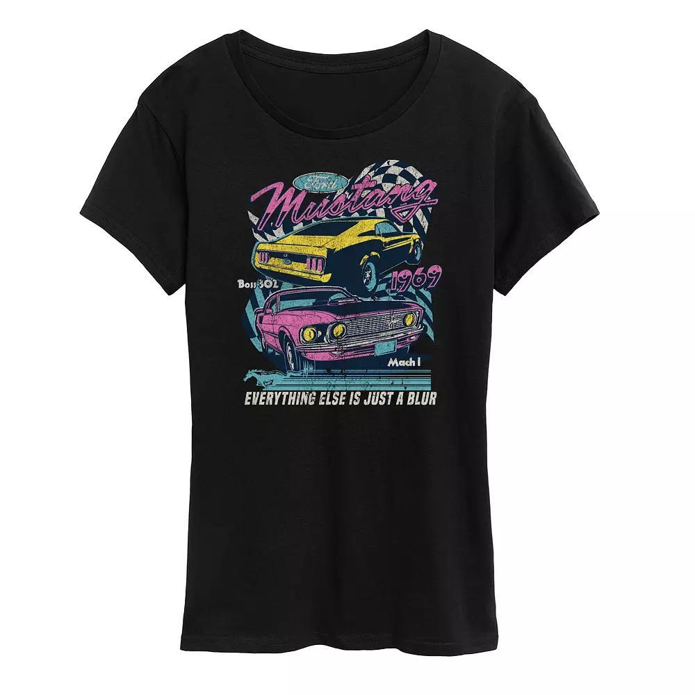 Women's Ford Mustang Blur Graphic Tee,  Product Image