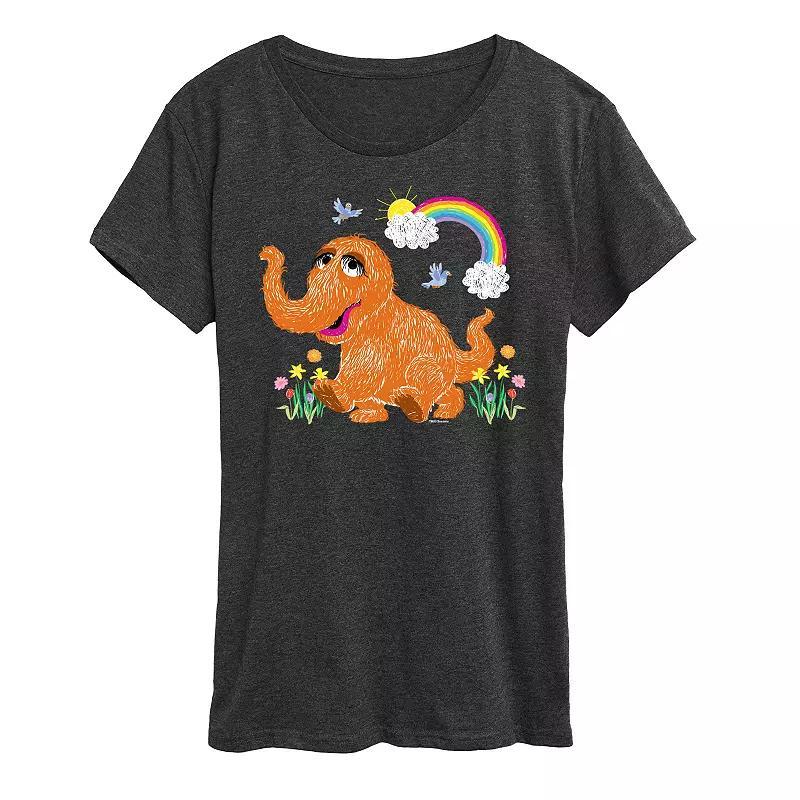 Women's Sesame Street Snuffleupagus Graphic Tee, Girl's, Size: Large, Heather Grey Product Image