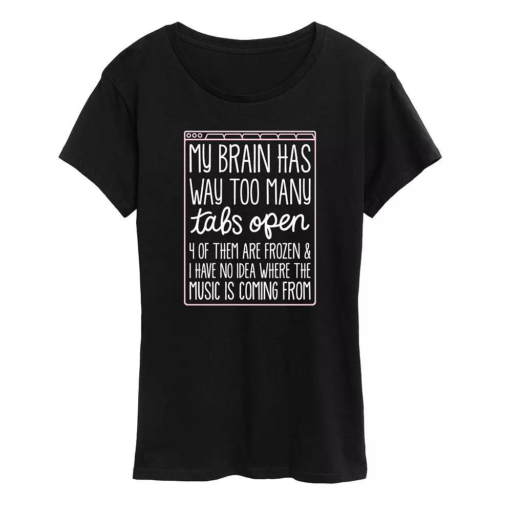 Women's Too Many Tabs Open Graphic Tee, Girl's,  Product Image