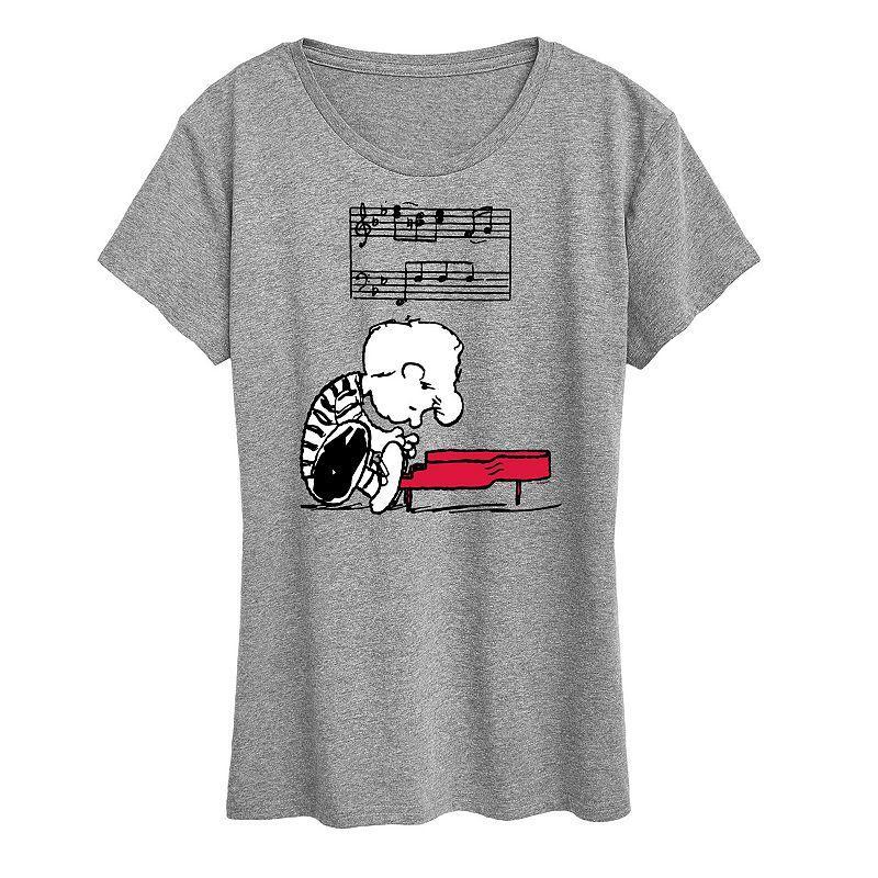 Women's Peanuts Schroeder Piano Graphic Tee,  Product Image