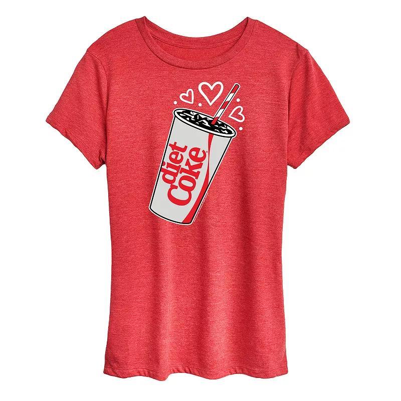 Women's Diet Coke Heart Bubbles Graphic Tee,  Product Image
