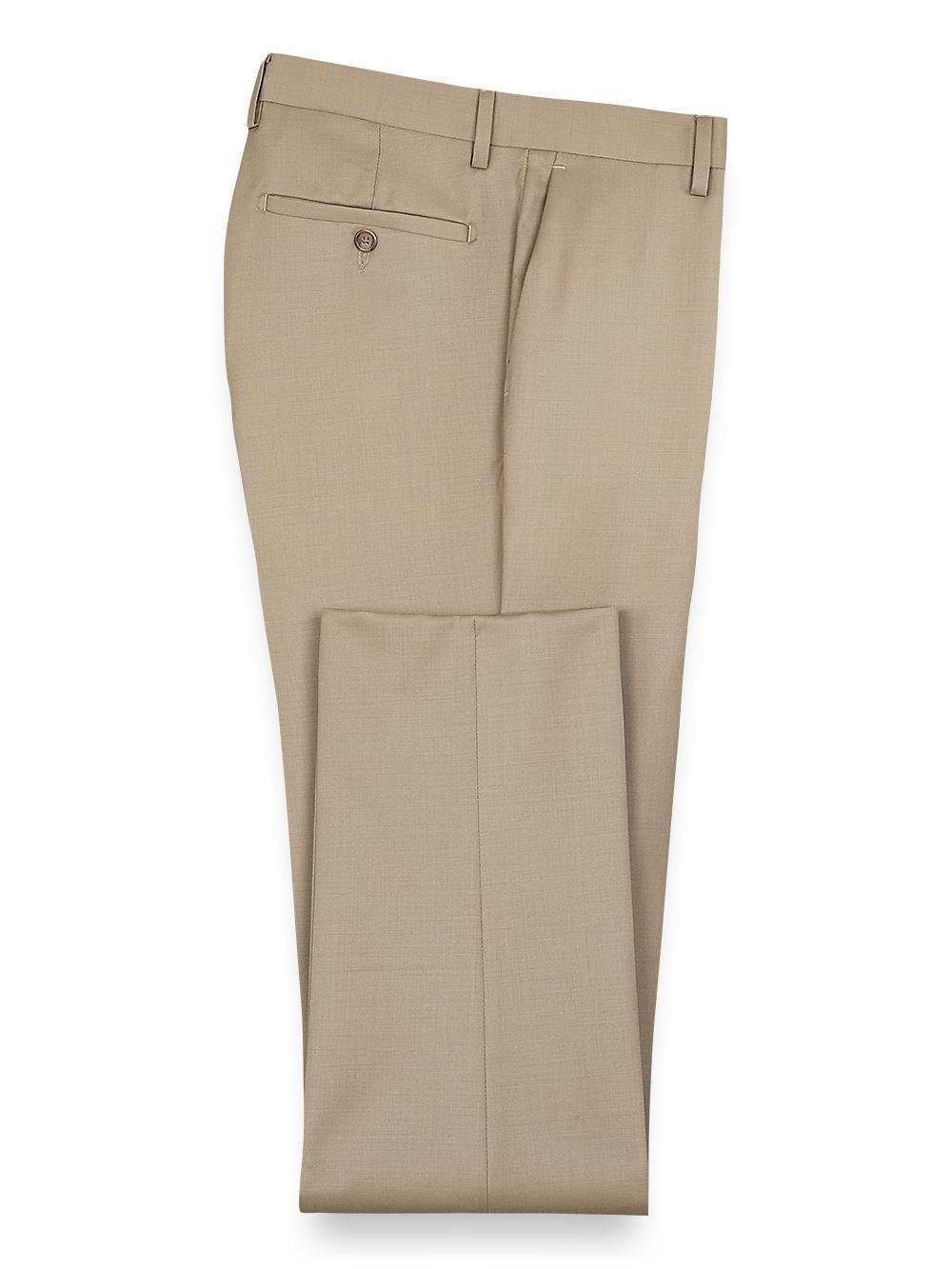 Wool Gabardine Pants - Tan Product Image