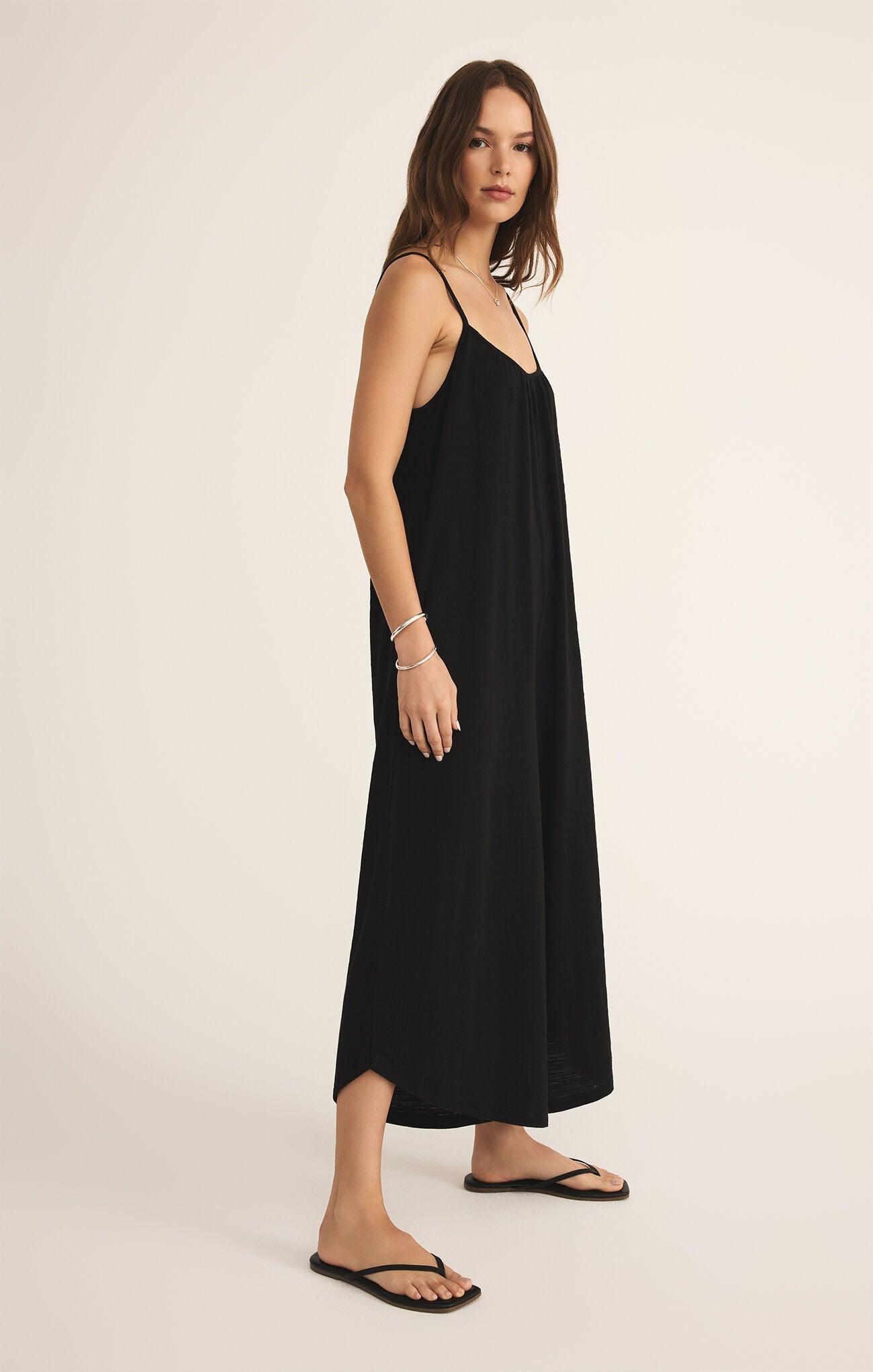 TEXTURED FLARED JUMPSUIT Product Image