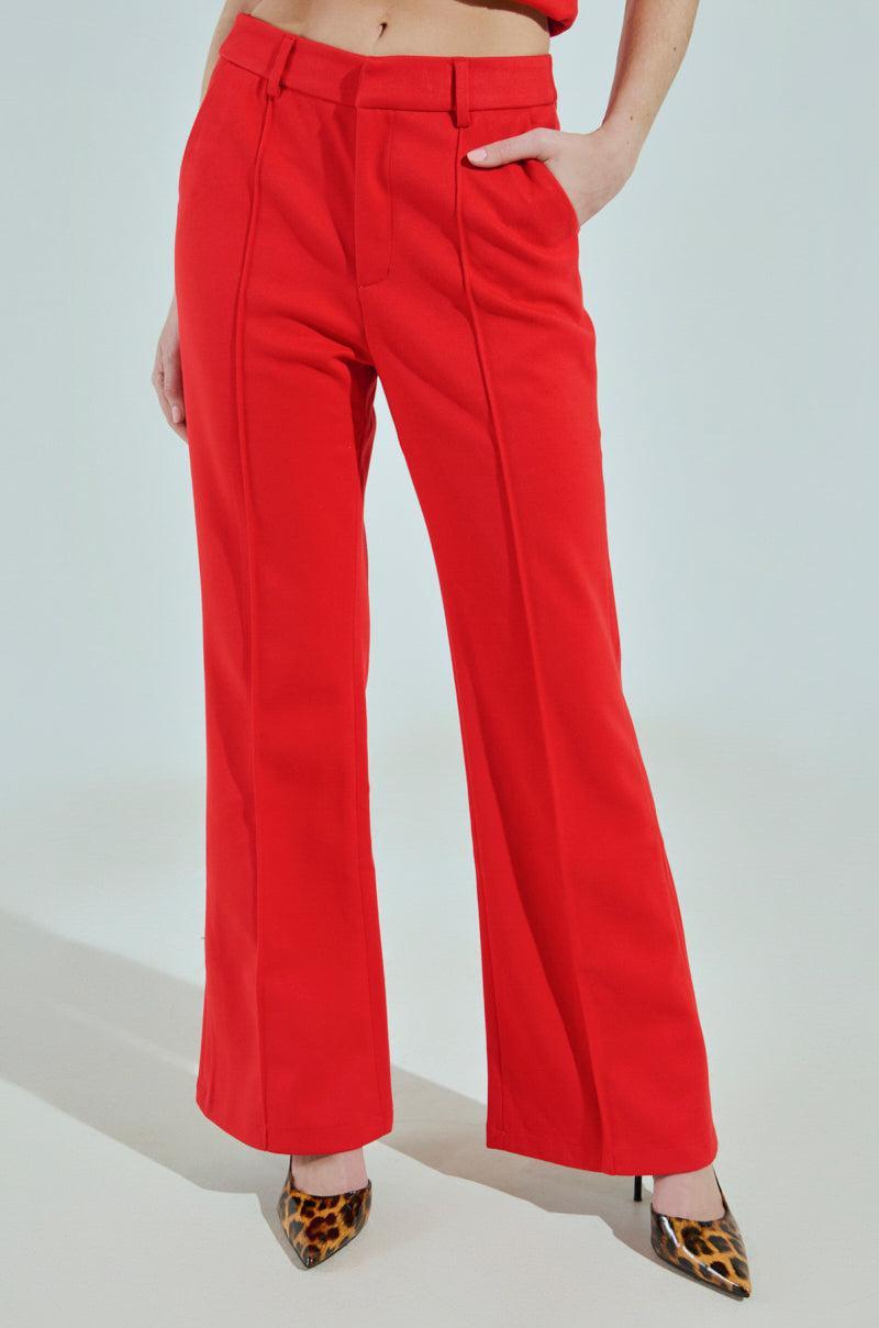 BUSINESS CASUAL TROUSER IN RED Product Image