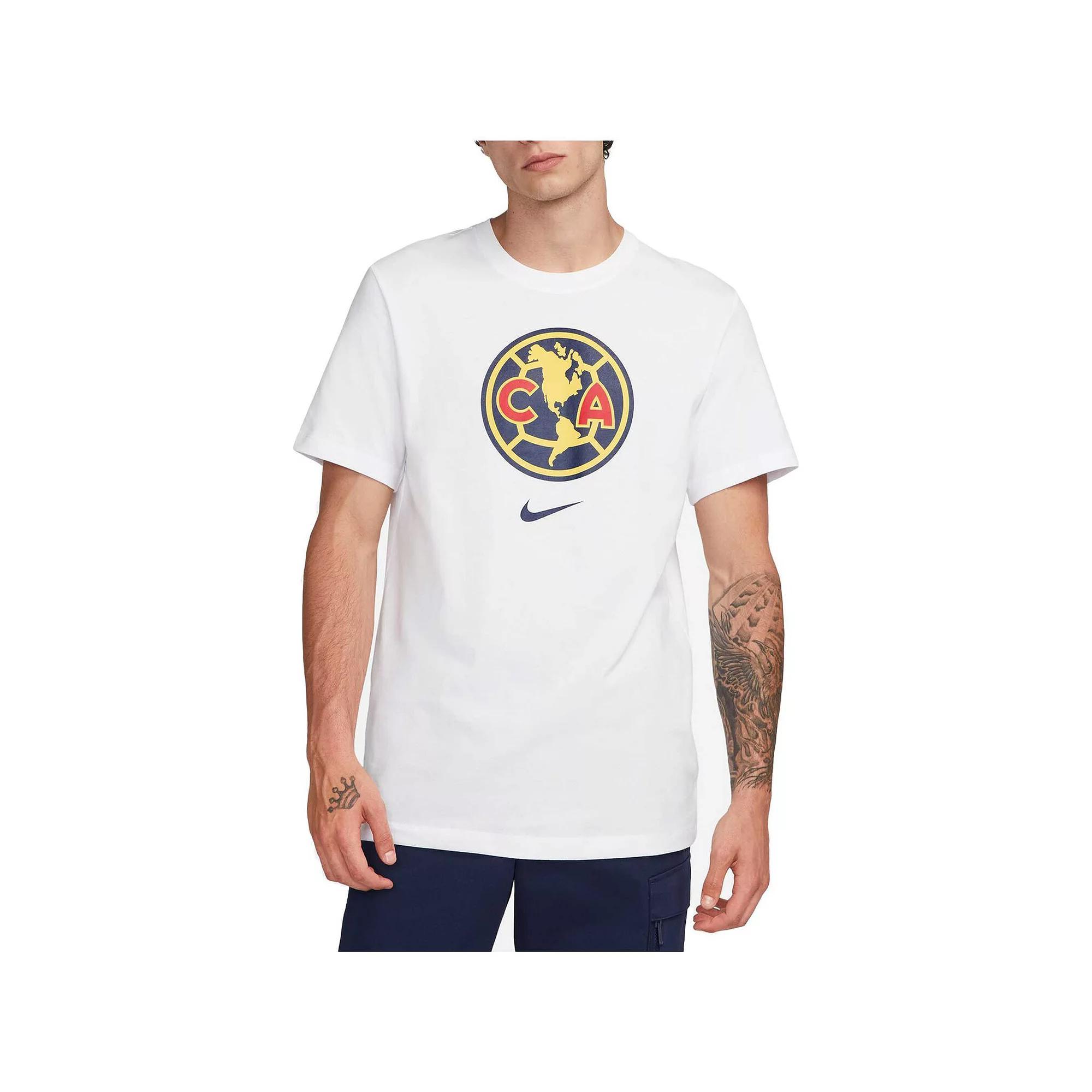 Men's Nike White Club America Crest T-Shirt, Size: Small, Caf White Product Image