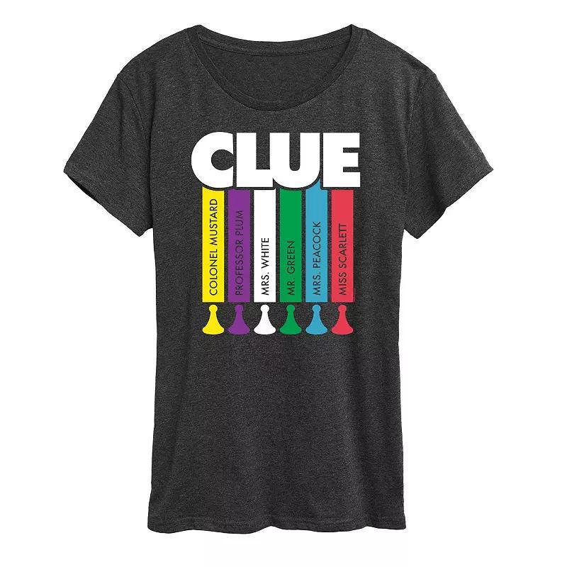 Womens Clue Logo Characters Graphic Tee Product Image