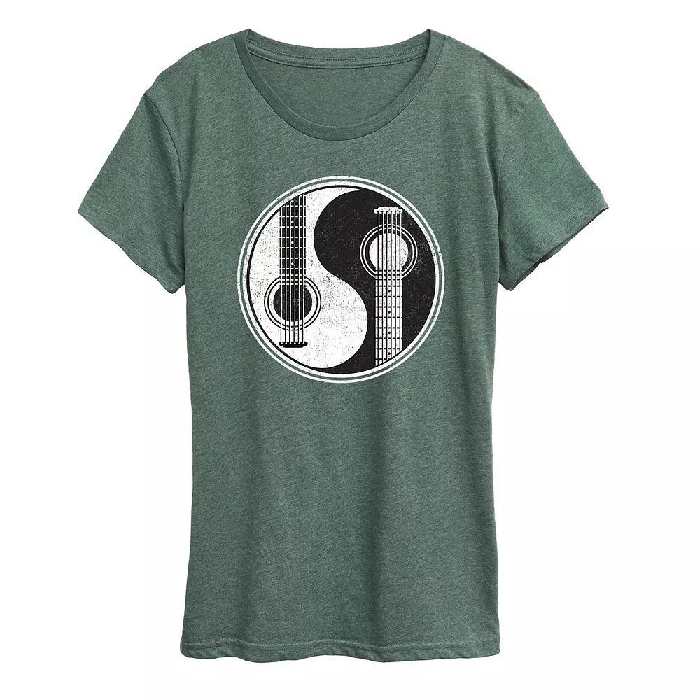 Women's Yin Yang Guitar Graphic Tee,  Product Image