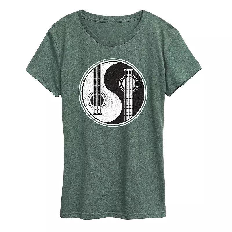 Women's Yin Yang Guitar Graphic Tee,  Product Image