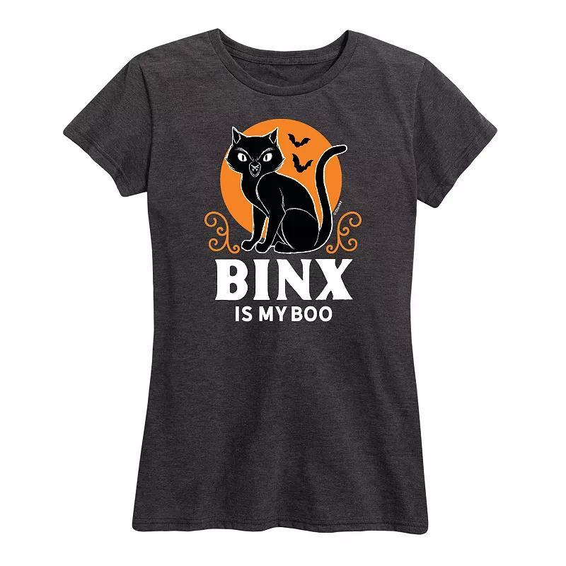 Disney's Hocus Pocus Women's Binx Is My Boo Graphic Tee, Girl's, Size: Medium, Black Product Image