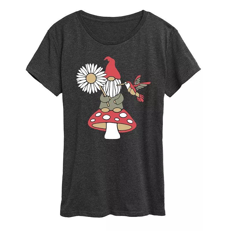 Women's Mushroom Gnome Graphic Tee,  Product Image
