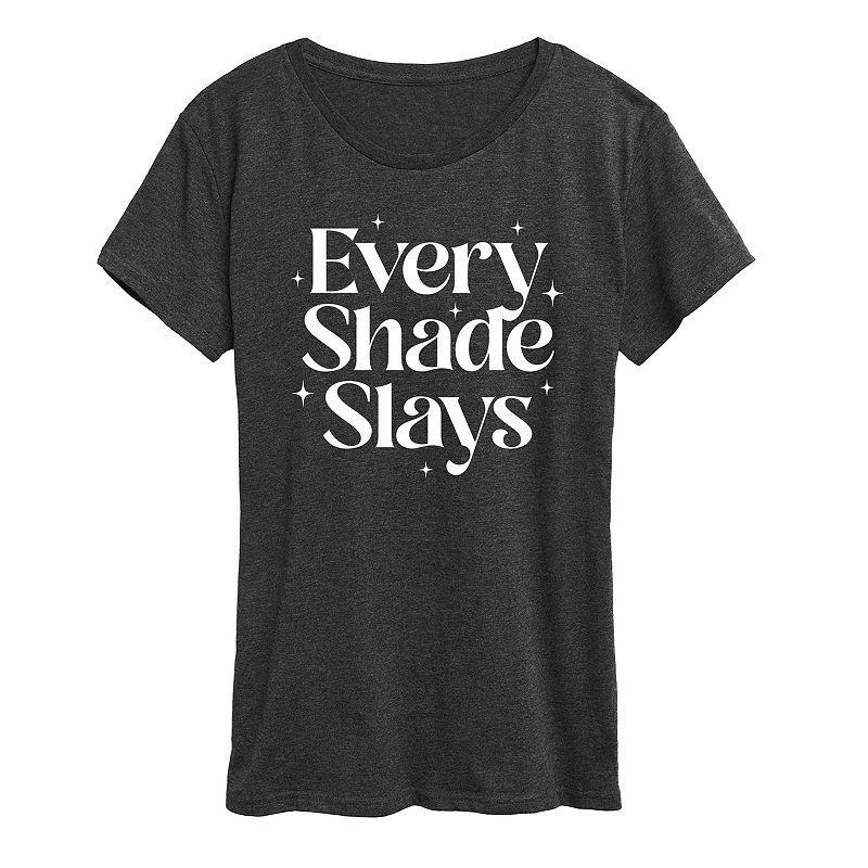 Women's Every Shade Slays Graphic Tee, Size: XL, Heather Grey Product Image