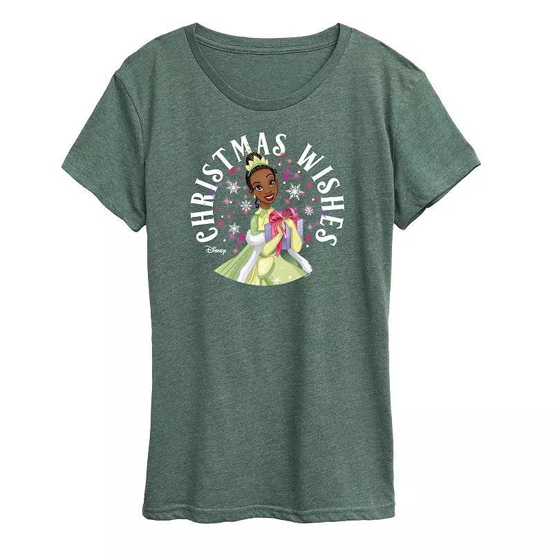 Disney Princess Tiana Women's "Christmas Wishes" Graphic Tee, Girl's, Size: XXL, Black Product Image