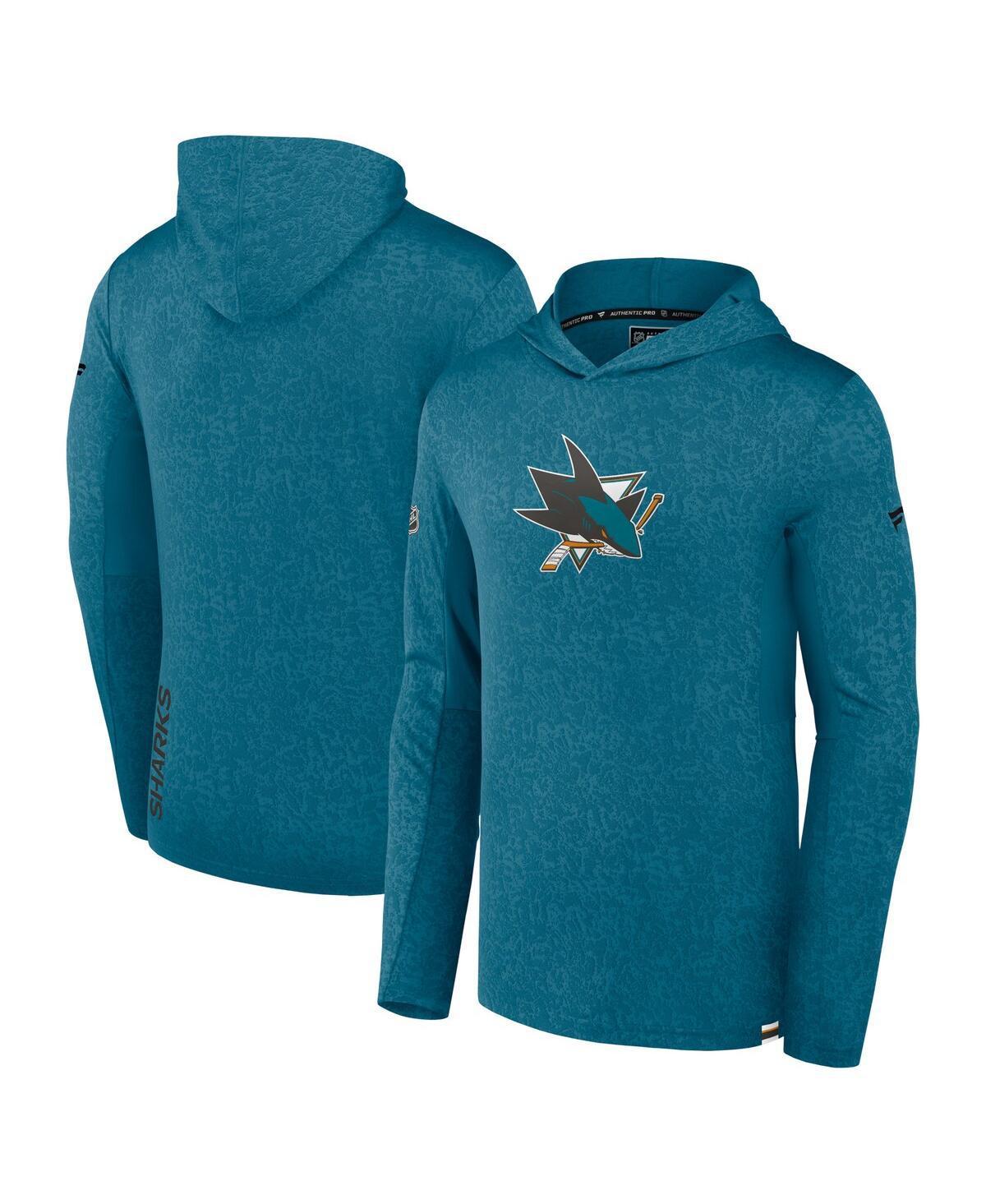 Mens Fanatics Branded Teal San Jose Sharks Authentic Pro Lightweight Pullover Hoodie Product Image