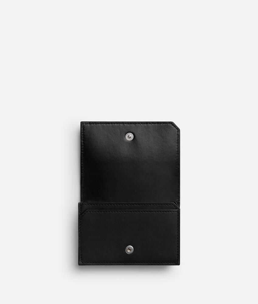 Men's Intrecciato Piccolo Business Card Case in Black Product Image