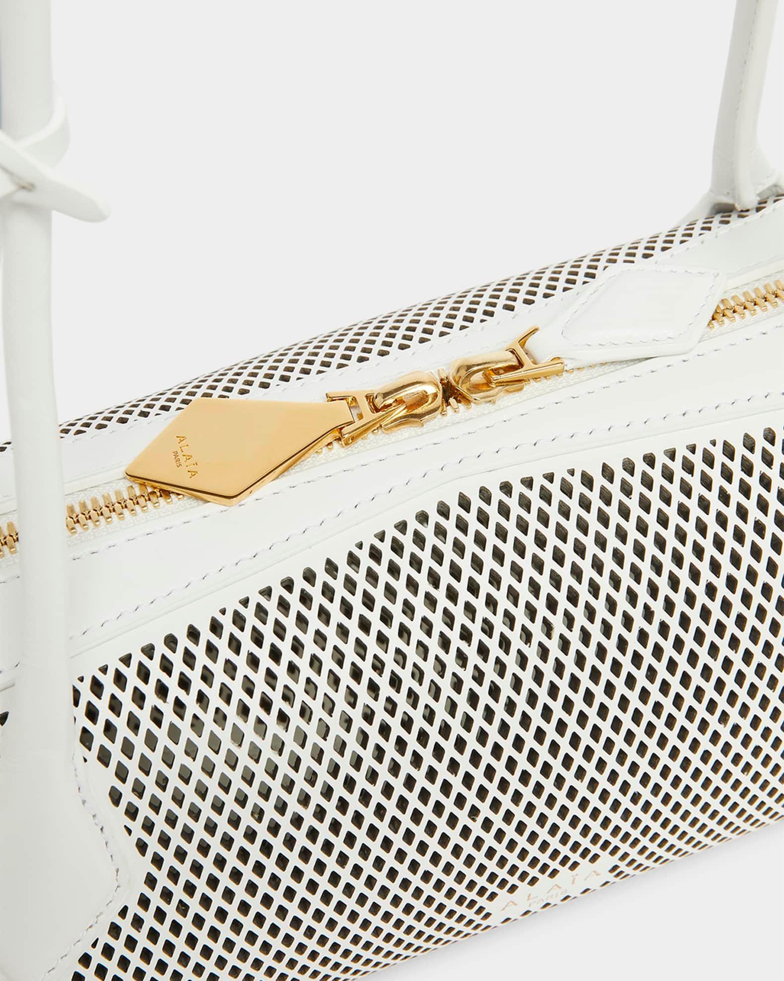 Le Teckel Medium Shoulder Bag in Fishnet Leather Product Image