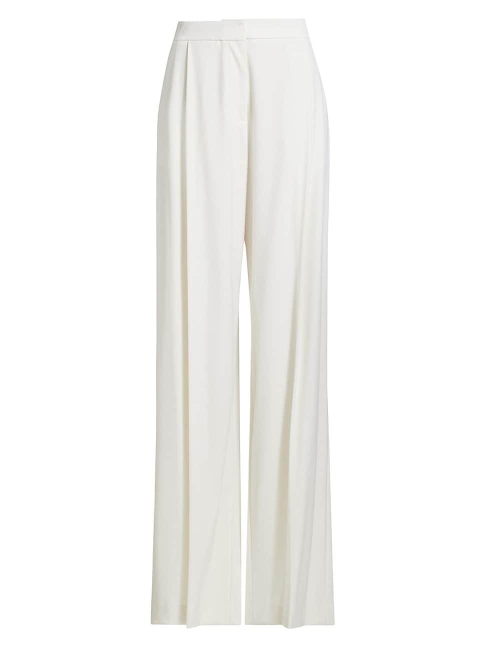 Womens Stretch Wool Wide-Leg Pants Product Image
