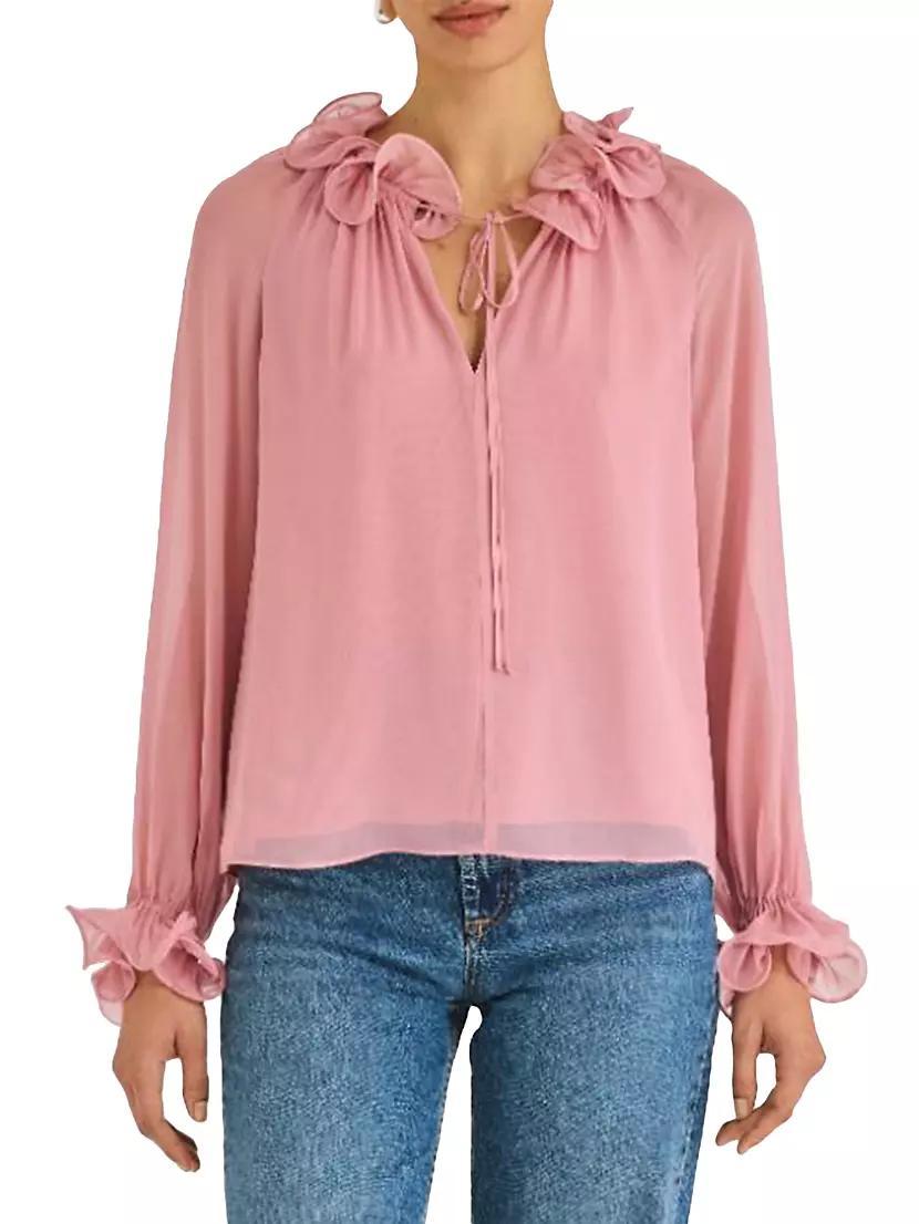 Sarita Ruffled Chiffon Blouse Product Image