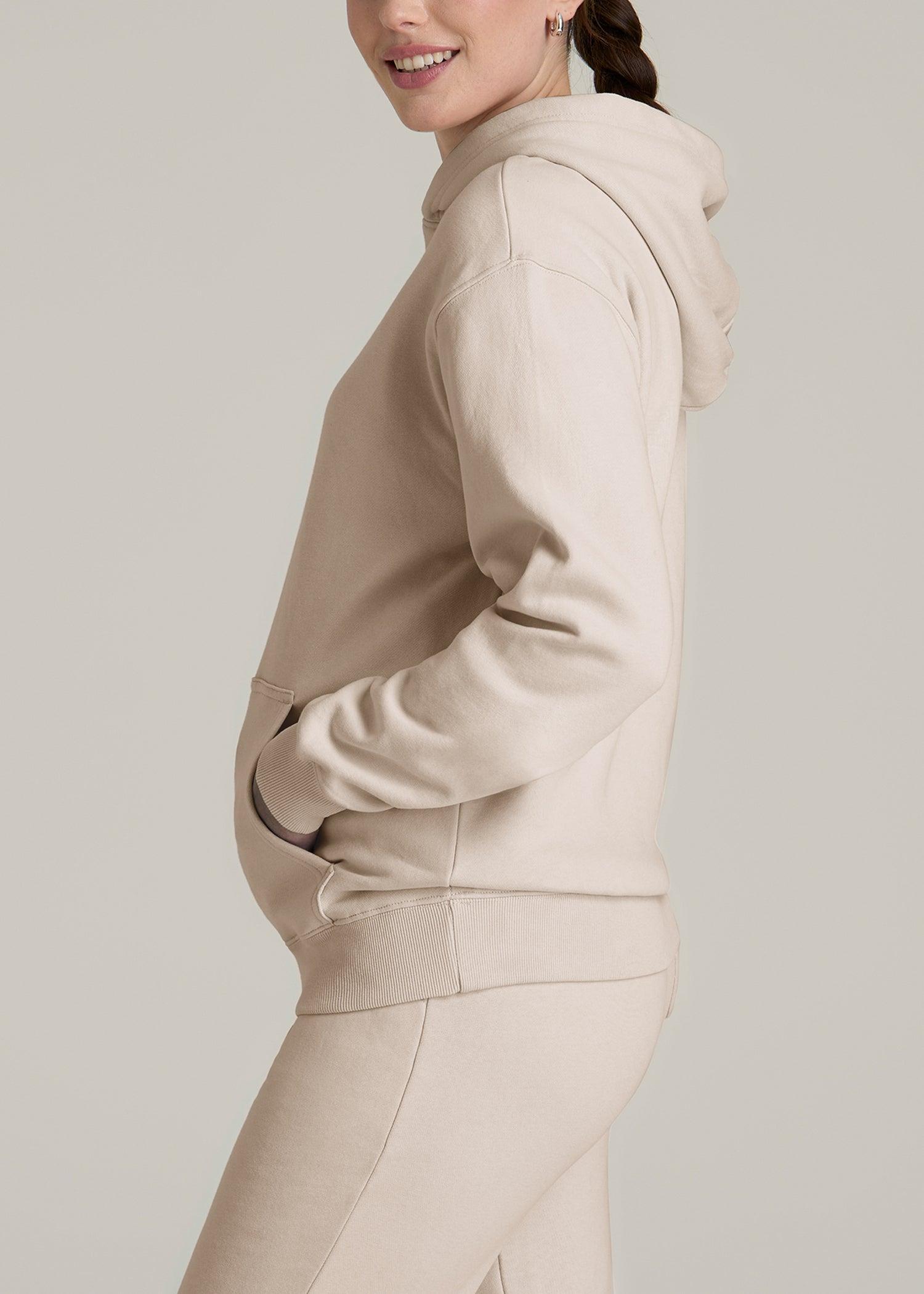 Wearever Fleece Relaxed Fit Hoodie for Tall Women in Shell Female Product Image