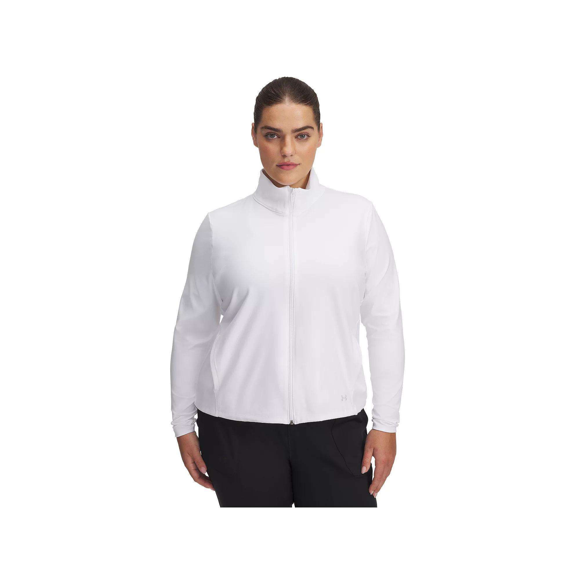 Plus Size Under Armour Motion Full-Zip Jacket, Women's, Size: 1XL, White Product Image