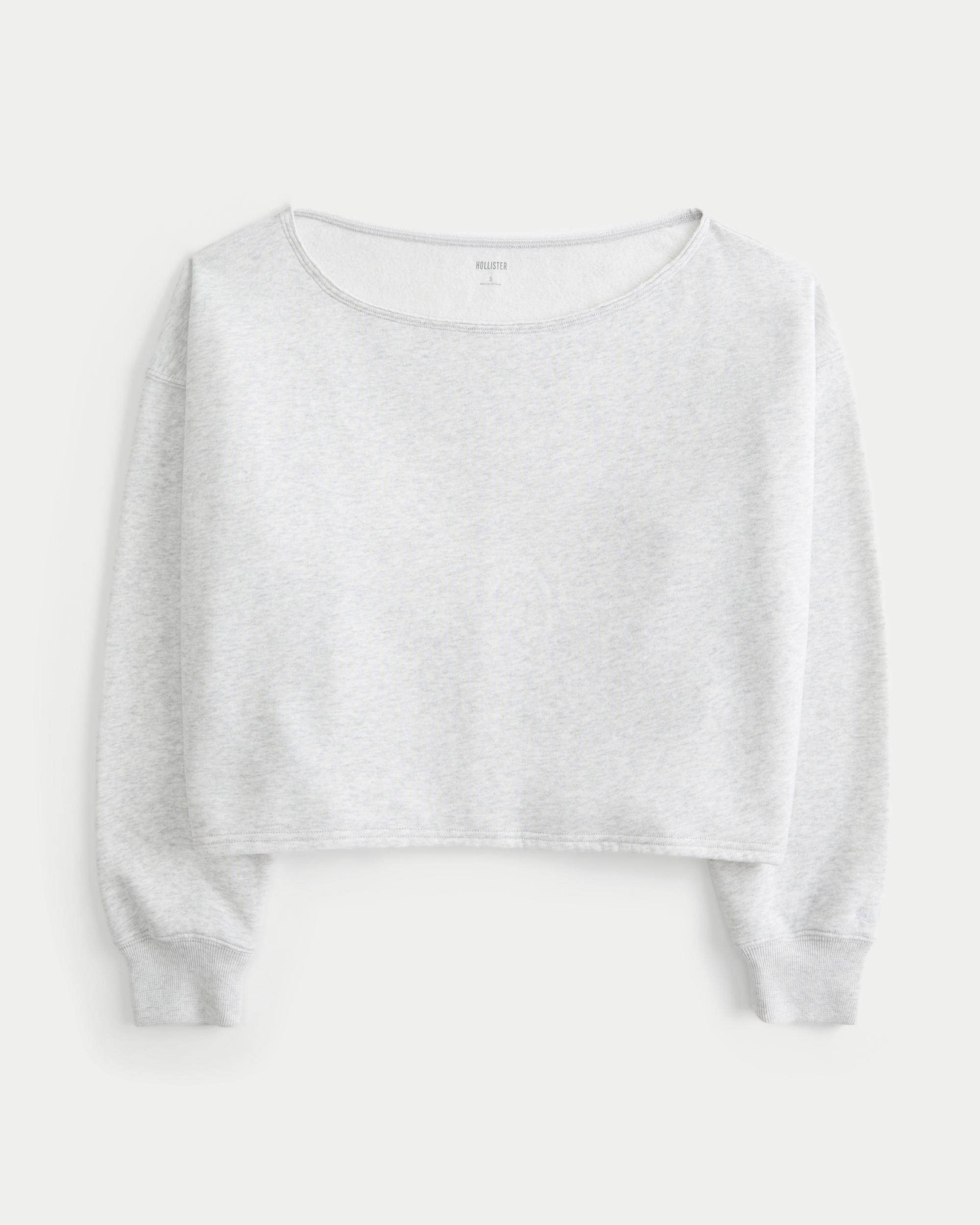 Easy Double Off-the-Shoulder Sweatshirt Product Image