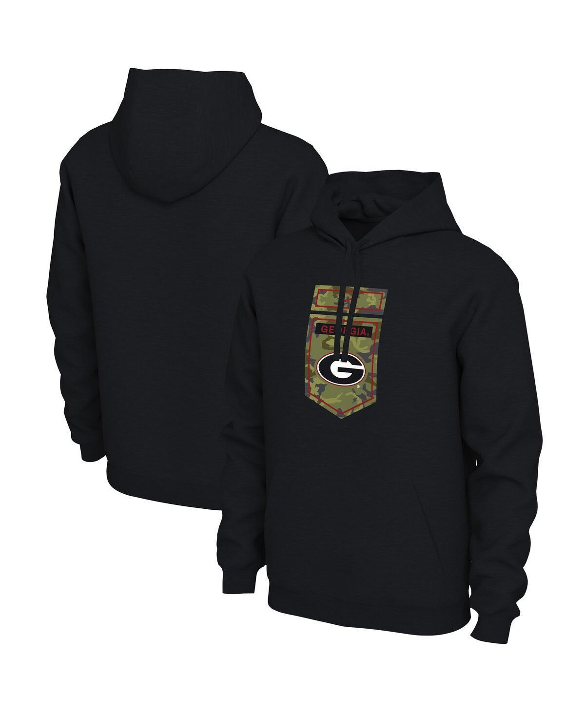 NIKE Men's  Black Michigan State Spartans Veterans Camo Pullover Hoodie Product Image