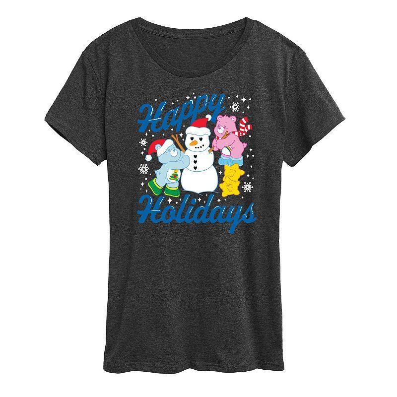 Women's Care Bears Happy Holidays Graphic Tee, Girl's, Size: Small, Heather Grey Product Image