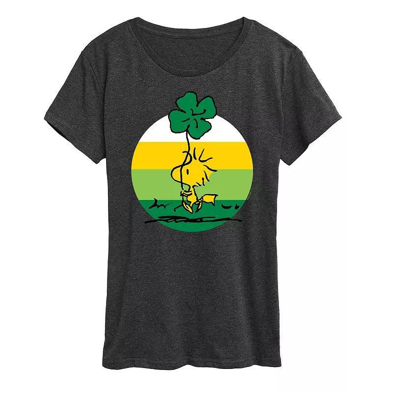 Women's Peanuts Woodstock Shamrock Graphic Tee,  Product Image