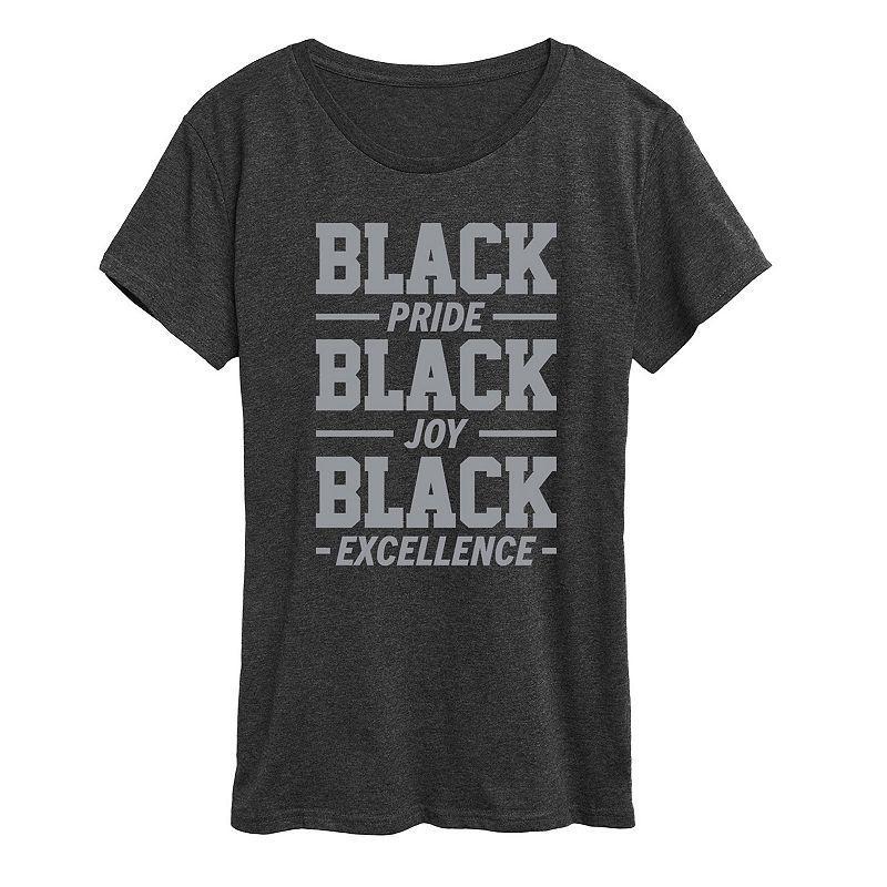 Women's Black Pride Joy Excellence Graphic Tee,  Product Image