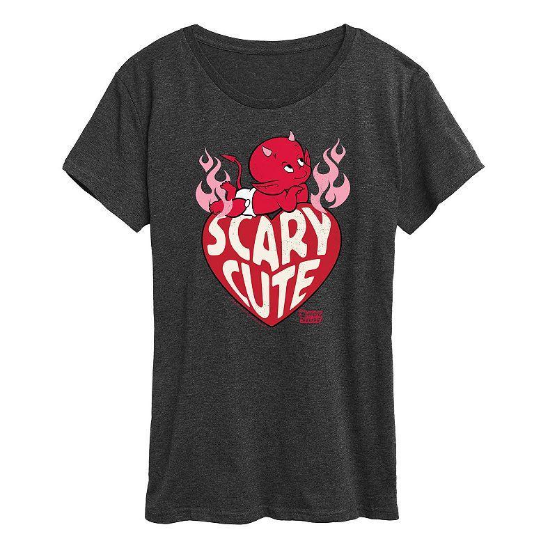 Women's Hot Stuff Scary Cute Graphic Tee, Girl's, Size: Large, Grey Blue Product Image