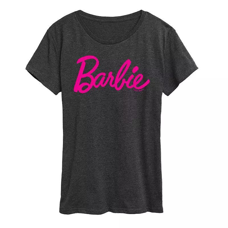 Womens Barbie The Movie Mattel Burst Graphic Tee, Girls Heather Grey Product Image