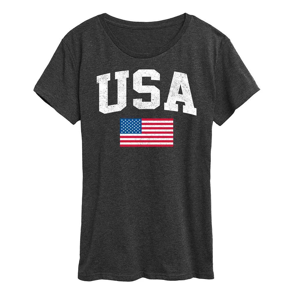Women's USA Flag Graphic Tee,  Product Image