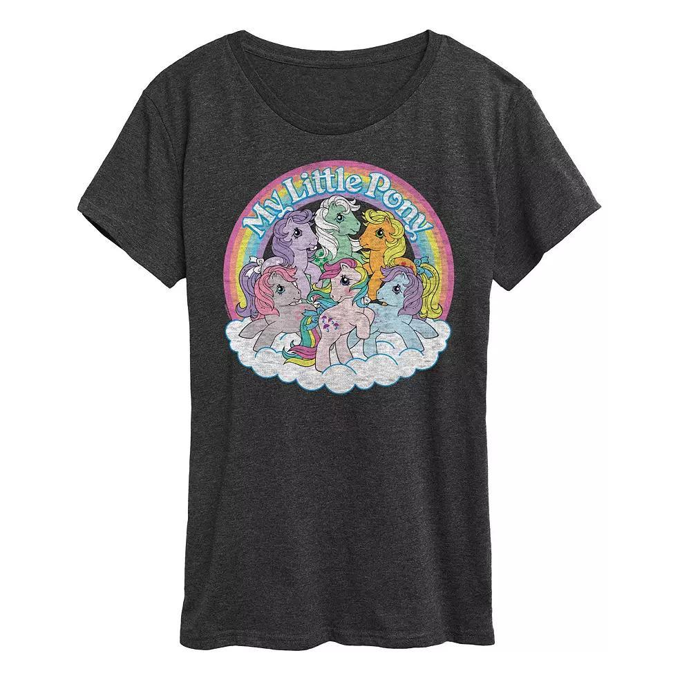 Women's My Little Pony Retro Group Graphic Tee, Girl's, Size: Large, Heather Grey Product Image