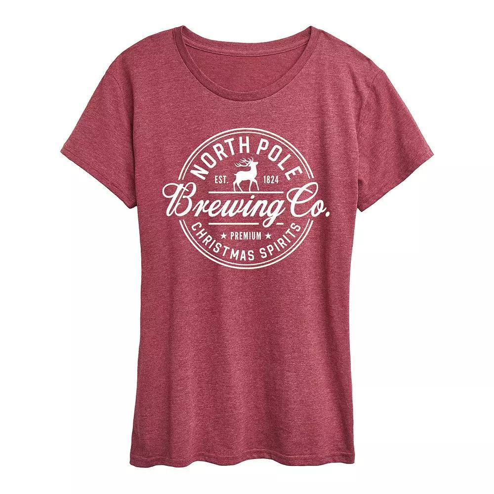 Women's North Pole Brewing Co. Graphic Tee, Girl's, Size: XXL, Dark Red Product Image