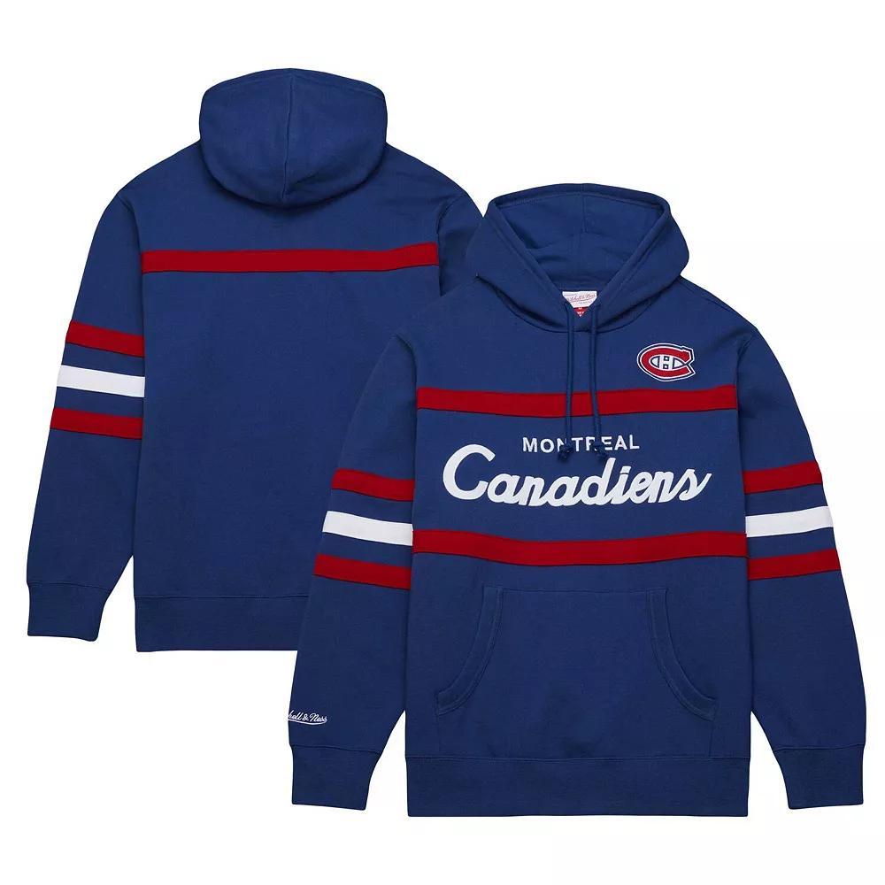 Men's Mitchell & Ness Navy Montreal Canadiens Head Coach Pullover Hoodie, Size: Large, Cnd Blue Product Image