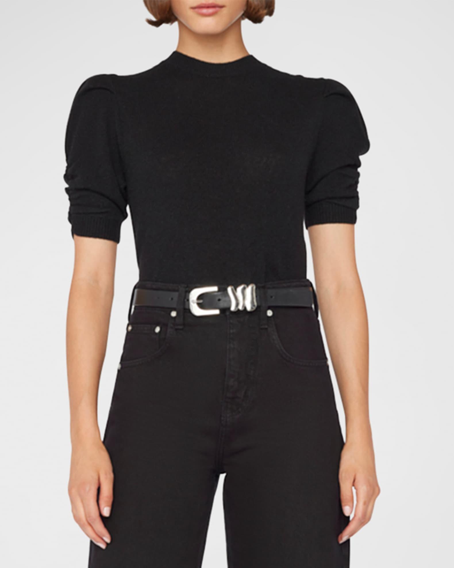 Ruched Cashmere-Wool Sweater Product Image