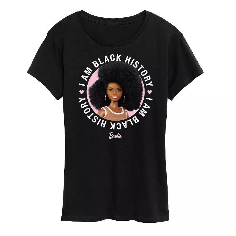 Womens Barbie I Am Black History Graphic Tee Grey Blue Product Image