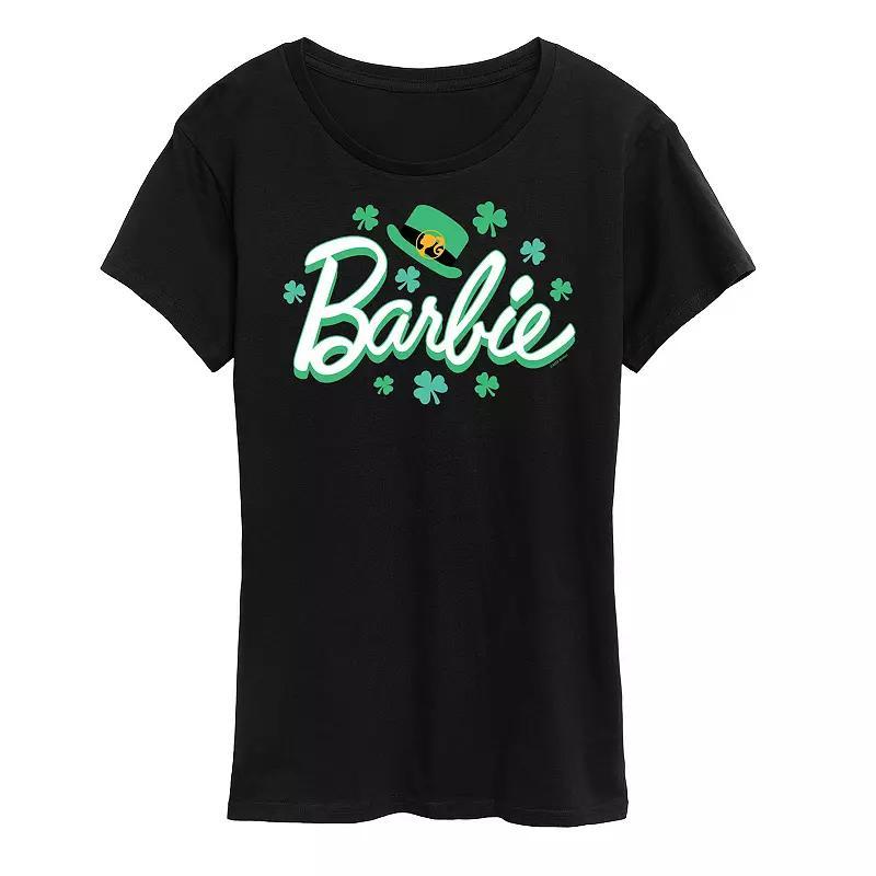 Women's Barbie® St. Patrick's Logo Graphic Tee, Size: XL, Grey Green Product Image