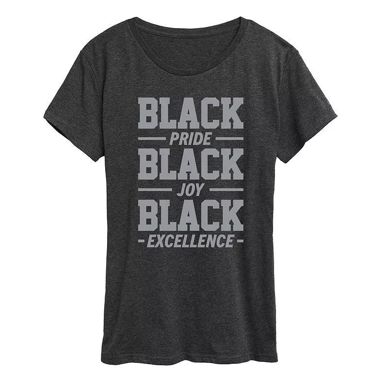 Women's Black Pride Joy Excellence Graphic Tee,  Product Image