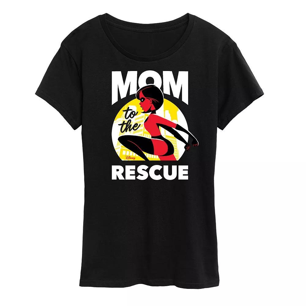 Disney / Pixar's The Incredibles Women's Mom Rescue Graphic Tee, Size: XL, Black Product Image