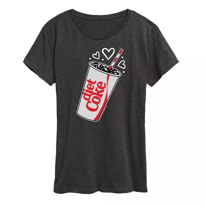 Women's Diet Coke Heart Bubbles Graphic Tee,  Product Image
