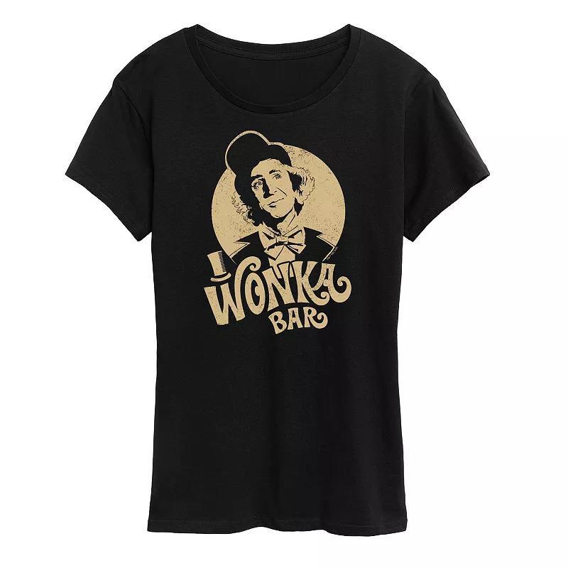 Women's Willy Wonka and the Chocolate Factory Wonka Bar Graphic Tee, Girl's, Size: XXL, Black Product Image