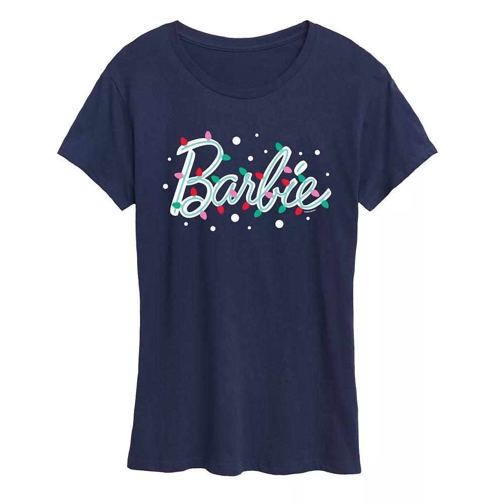 Women's Barbie® Logo Holiday Lights Graphic Tee, Girl's,  Product Image