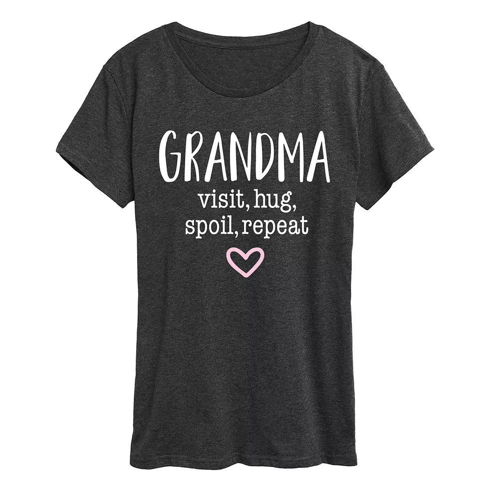 Women's Grandma Visit Hug Graphic Tee, Girl's,  Product Image