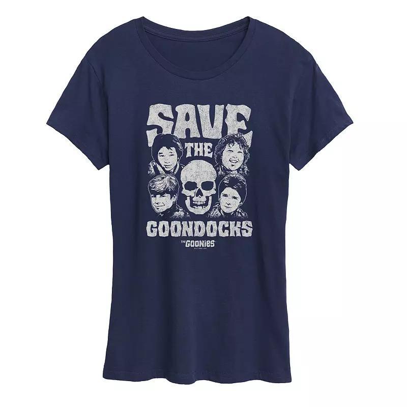 Women's The Goonies Save The Goondocks Graphic Tee, Size: Large, Grey Green Product Image